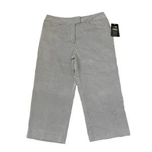 East 5th Secretly Slender Geometric Stretch Cropped Capri Pants Size 8 Women NWT